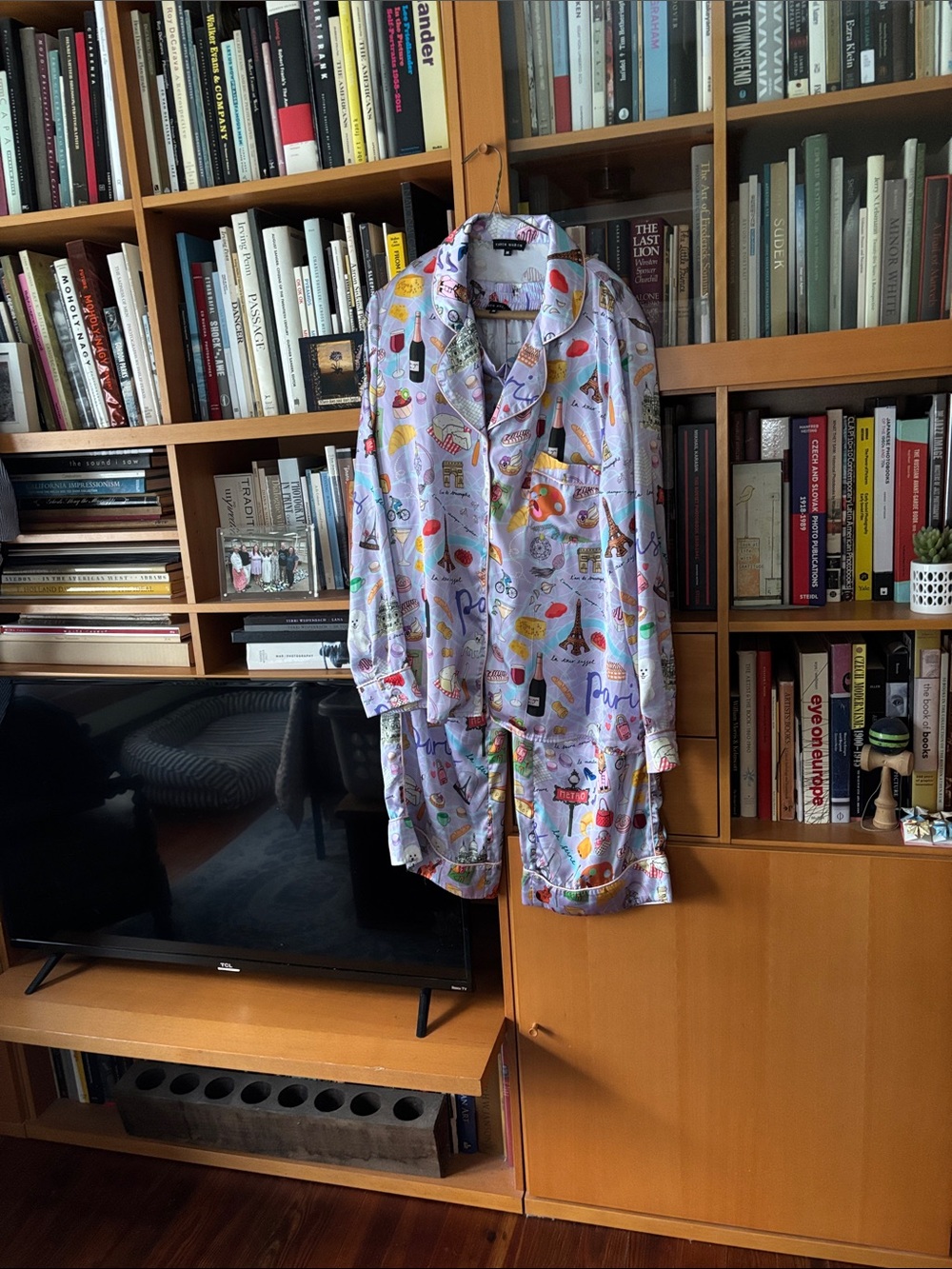 Lavender Novelty-Print Women's Pajama Set